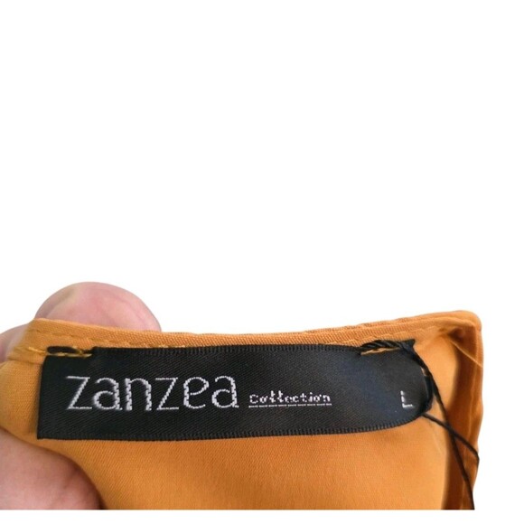 Zanzea Top And Pants Set Womans Large Mustard Yellow Ultra Wide Leg Stretch NWT - Picture 10 of 14